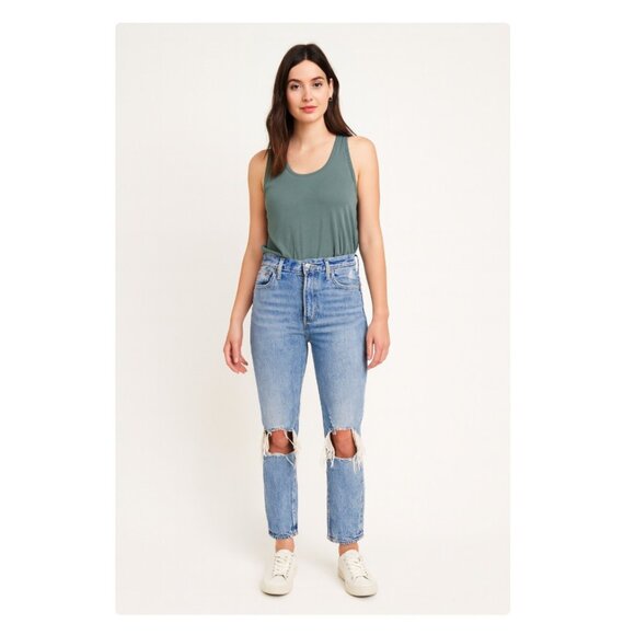 Abercrombie & Fitch Jeans Womens 10R 30 90s Straight Ultra High Rise Curve Love - Picture 1 of 4